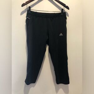 Adidas Cropped Black Athletic Track Pants